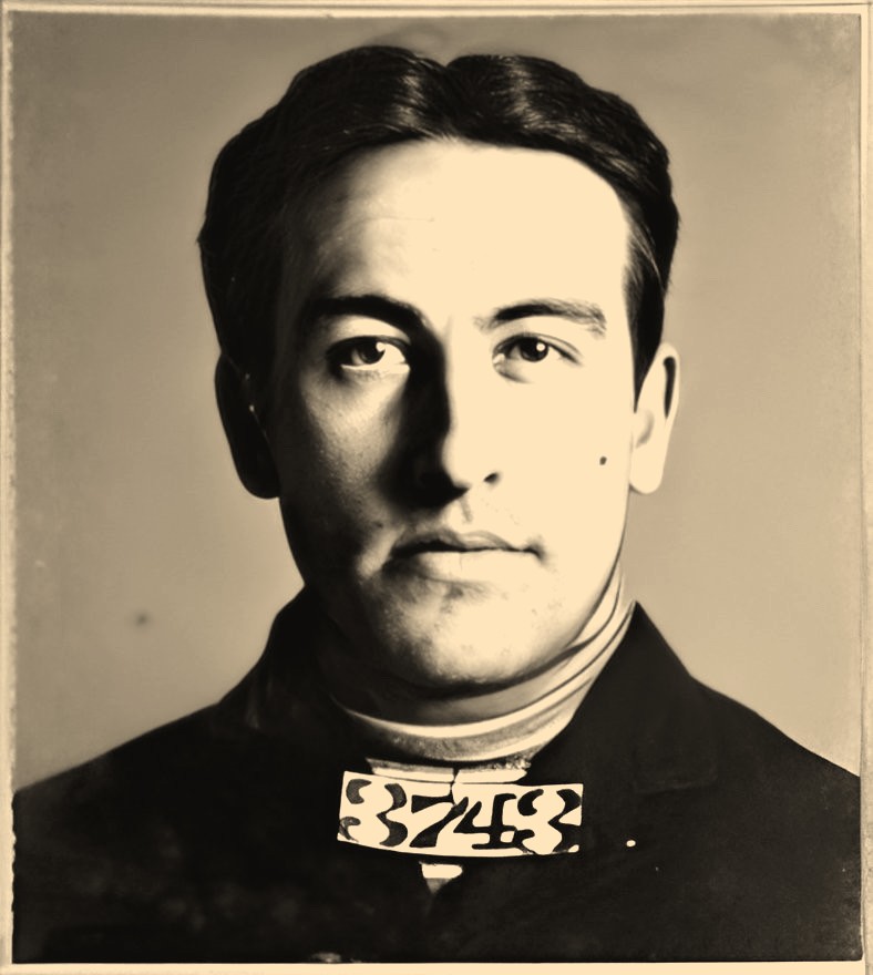 Vintage mugshot of William Royce, inmate at the Washington State Penitentiary
